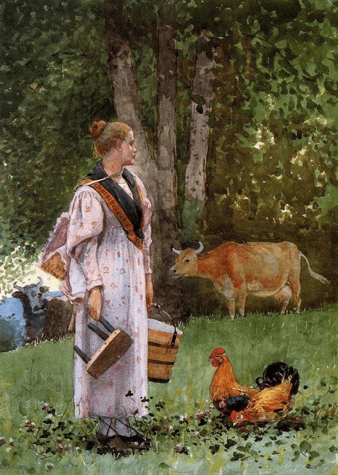 The Milk Maid by Winslow Homer