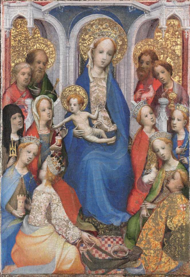 Enthroned Virgin and Child with Saints painting